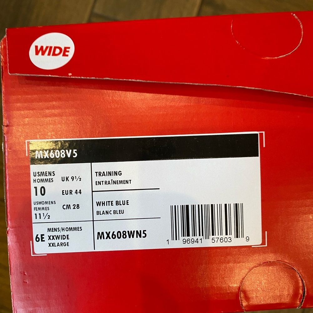 NEW New Balance Men's 608 V5 White Sneakers MX608V5 - Size 10 Wide - Picture 7 of 8